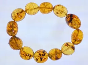 Mexican AMBER Crystal Bracelet - Beaded Bracelet, Handmade Jewelry, Healing Crystals and Stones, 48242