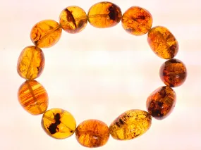 Mexican AMBER Crystal Bracelet - Beaded Bracelet, Handmade Jewelry, Healing Crystals and Stones, 48269