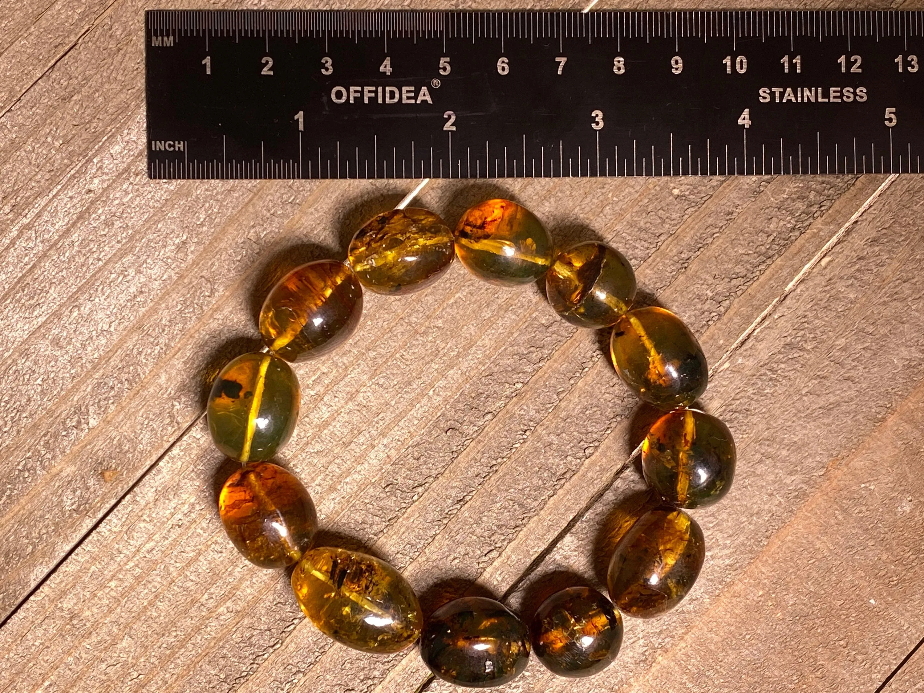 Mexican AMBER Crystal Bracelet - Beaded Bracelet, Handmade Jewelry, Healing Crystals and Stones, 48269