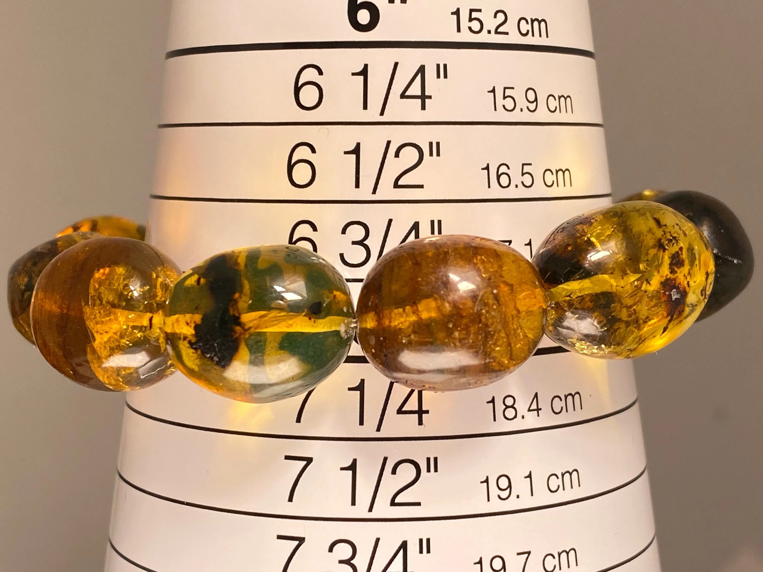 Mexican AMBER Crystal Bracelet - Beaded Bracelet, Handmade Jewelry, Healing Crystals and Stones, 48269