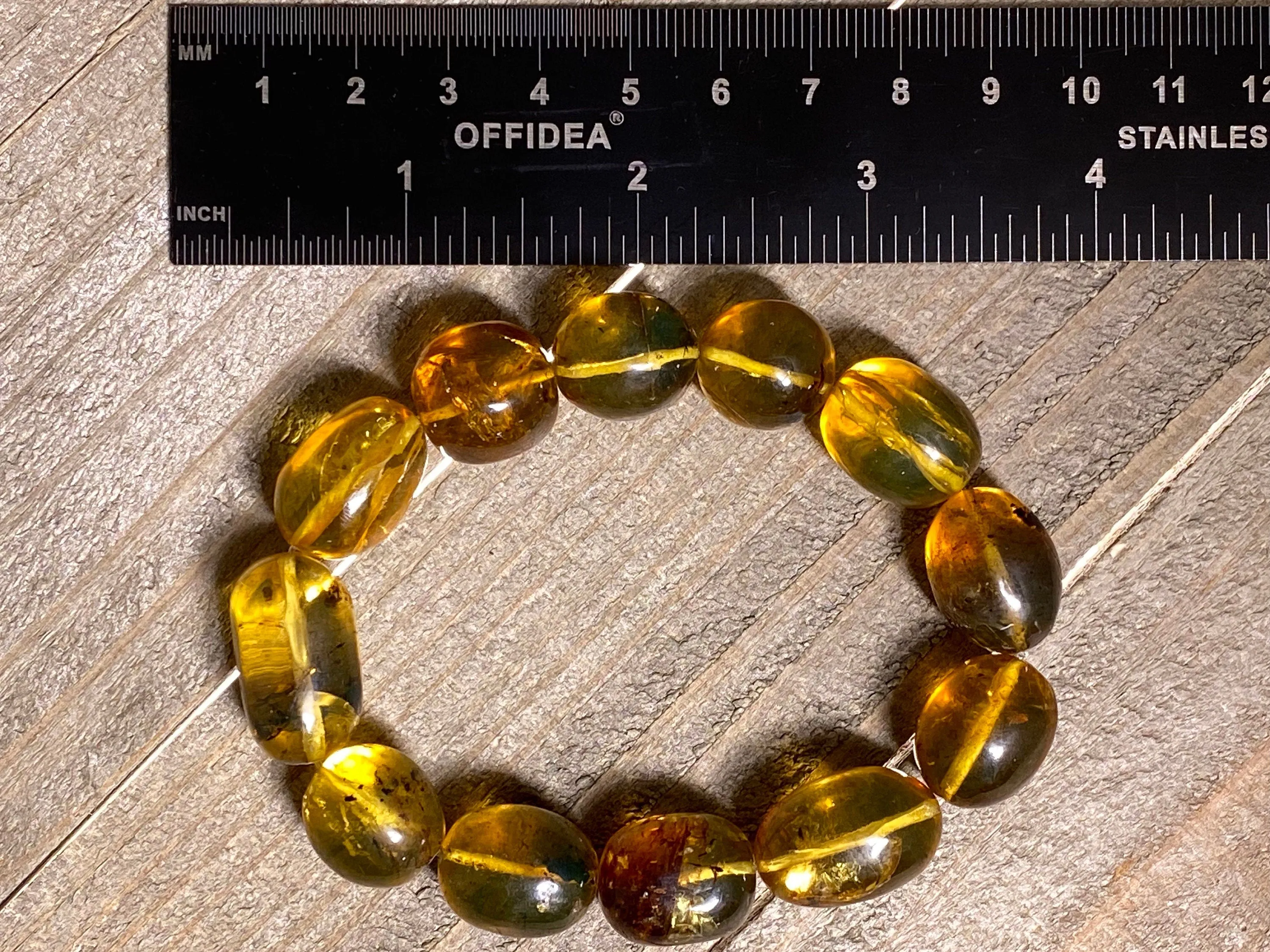 Mexican AMBER Crystal Bracelet - Beaded Bracelet, Handmade Jewelry, Healing Crystals and Stones, 48288