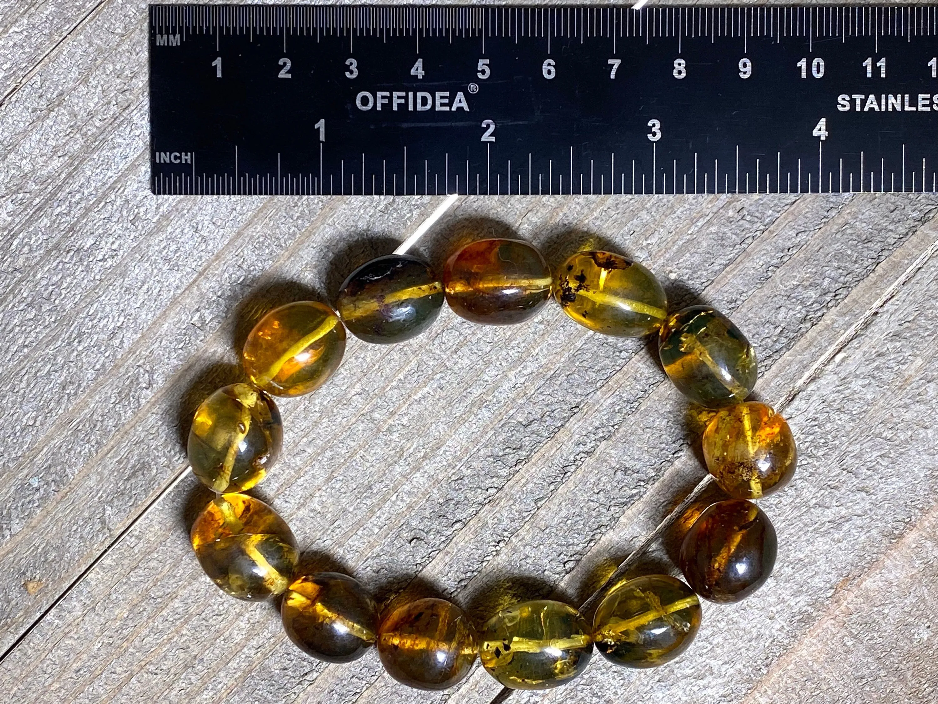 Mexican AMBER Crystal Bracelet - Beaded Bracelet, Handmade Jewelry, Healing Crystals and Stones, 48290