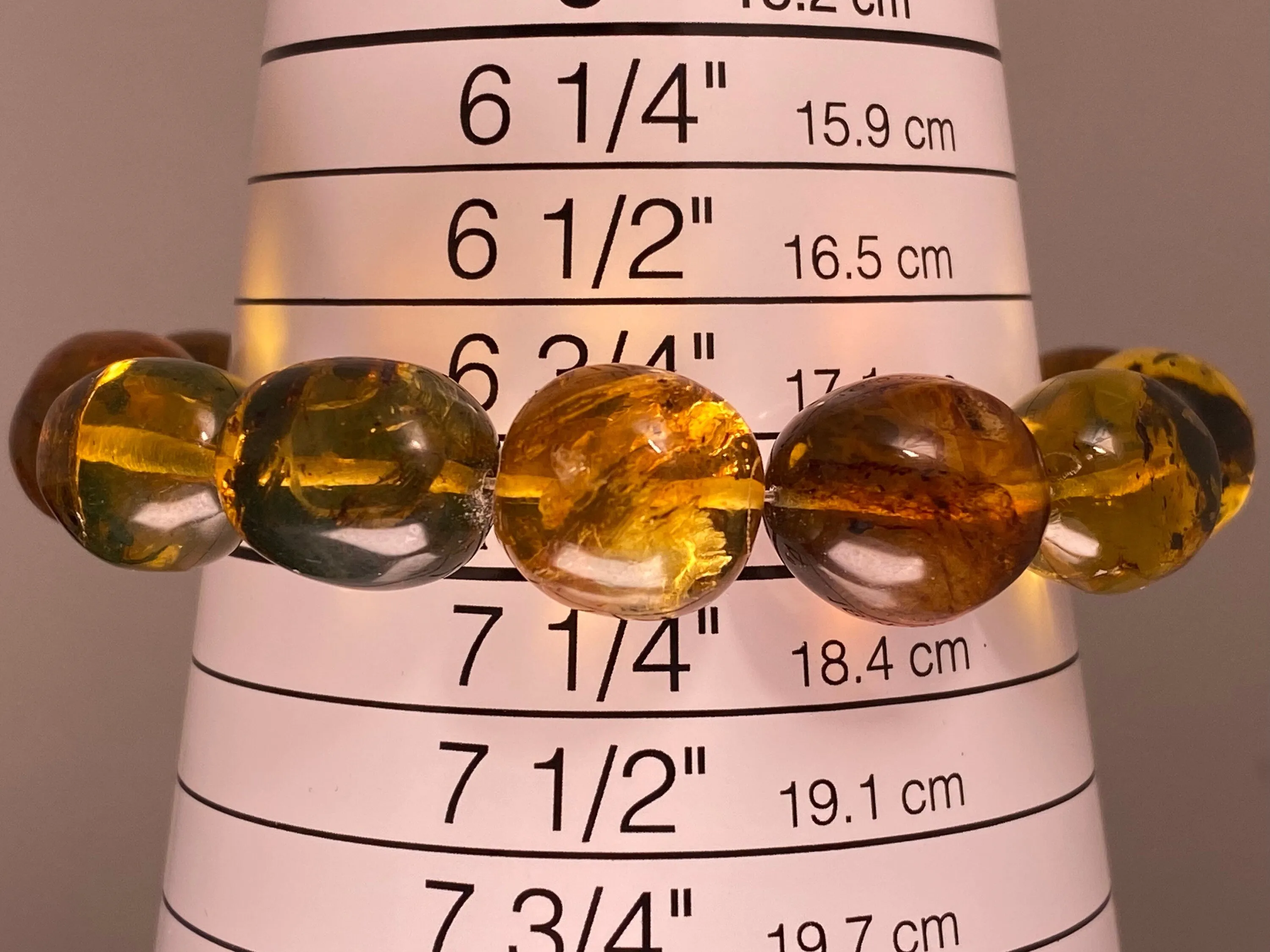 Mexican AMBER Crystal Bracelet - Beaded Bracelet, Handmade Jewelry, Healing Crystals and Stones, 48290