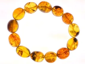 Mexican AMBER Crystal Bracelet - Beaded Bracelet, Handmade Jewelry, Healing Crystals and Stones, 48290