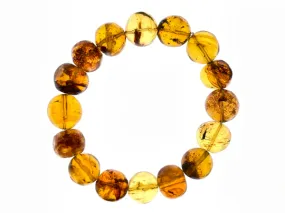Mexican AMBER Crystal Bracelet - Beaded Bracelet, Handmade Jewelry, Healing Crystals and Stones, 48438