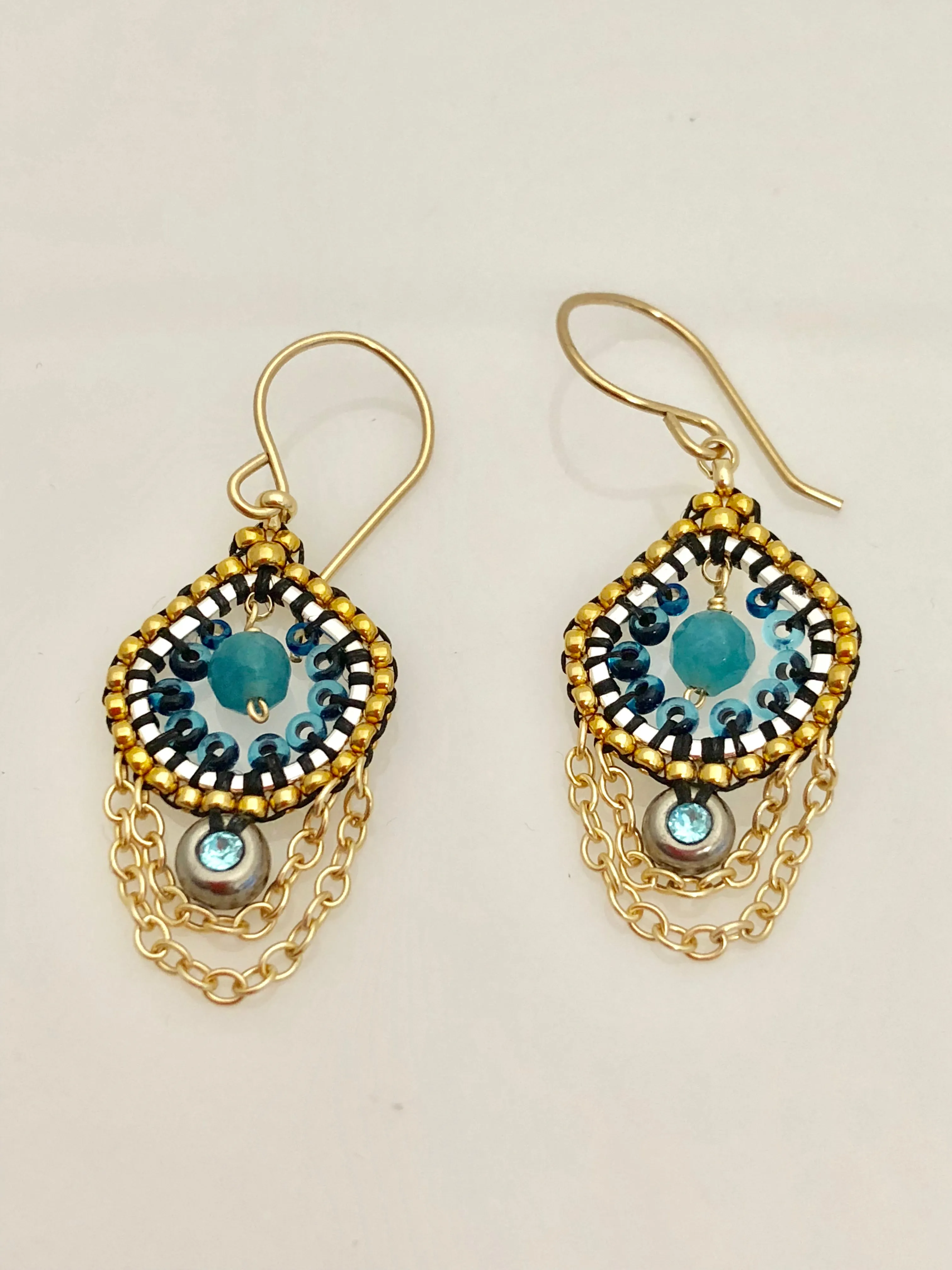 Miguel Ases Blue Quartz  Earrings
