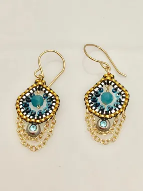 Miguel Ases Blue Quartz  Earrings