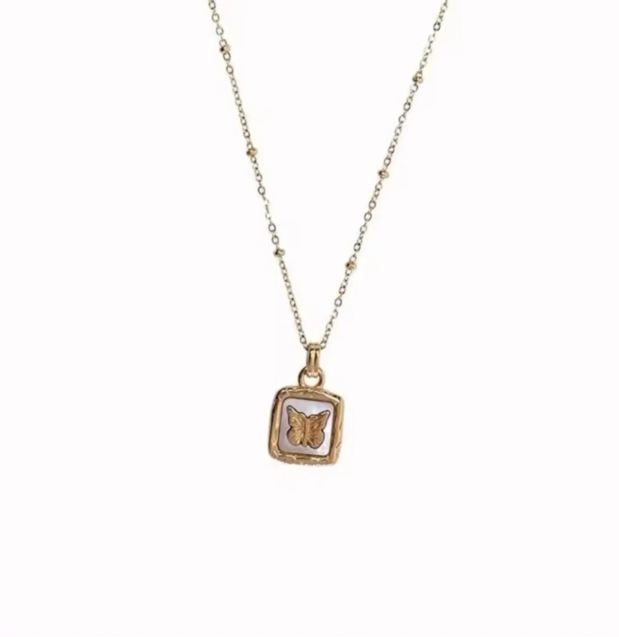 Minimal Butterfly pendant necklace