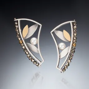 Mixed Metal Curve Earrings