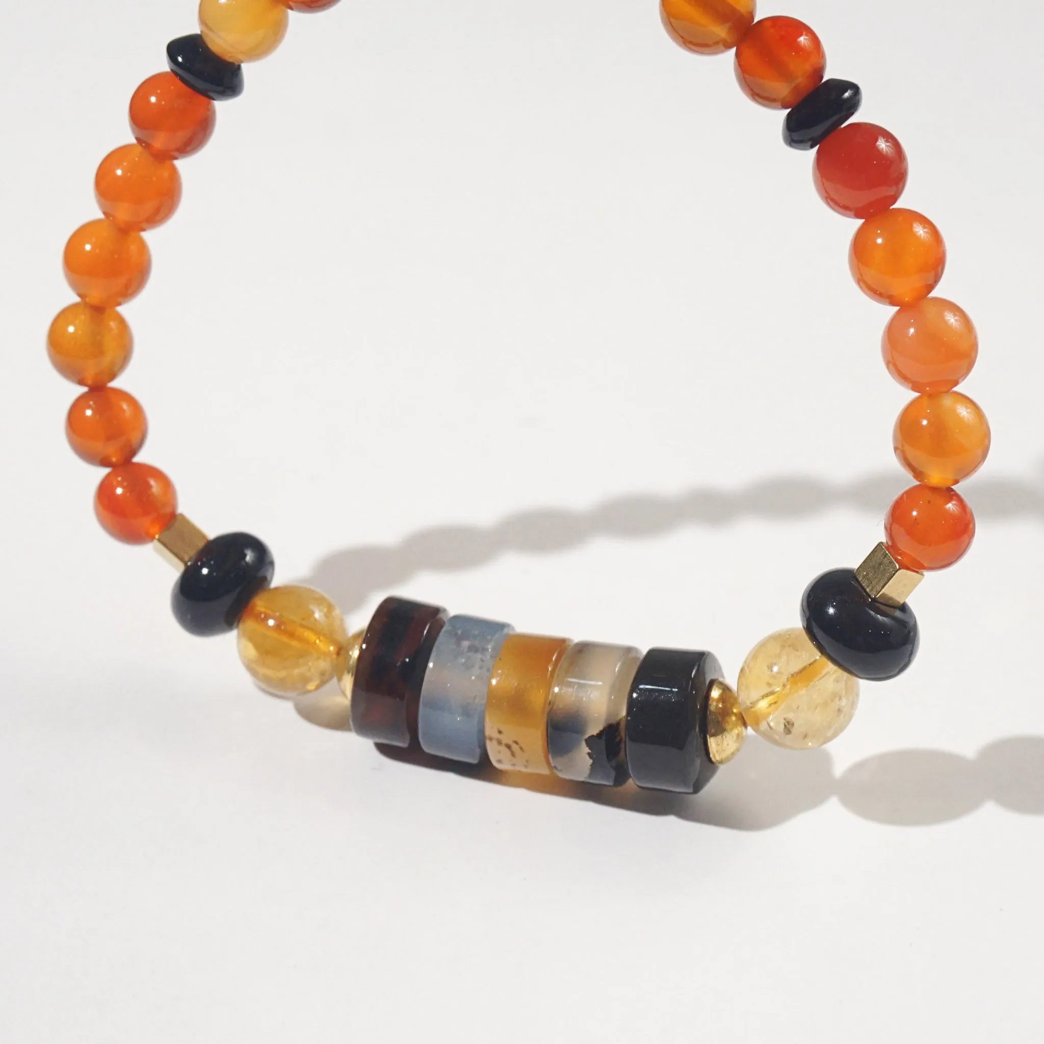 Montana Moss Agate, Citrine, Black Onyx and Carnelian