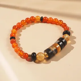 Montana Moss Agate, Citrine, Black Onyx and Carnelian
