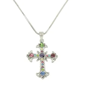 Multicolor Cross Pendant Necklace
