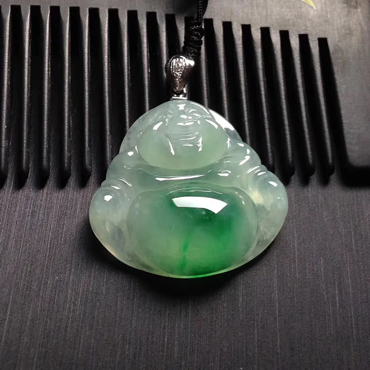 Natural Jade Pendant Jadeite Buddha Pendant PT497