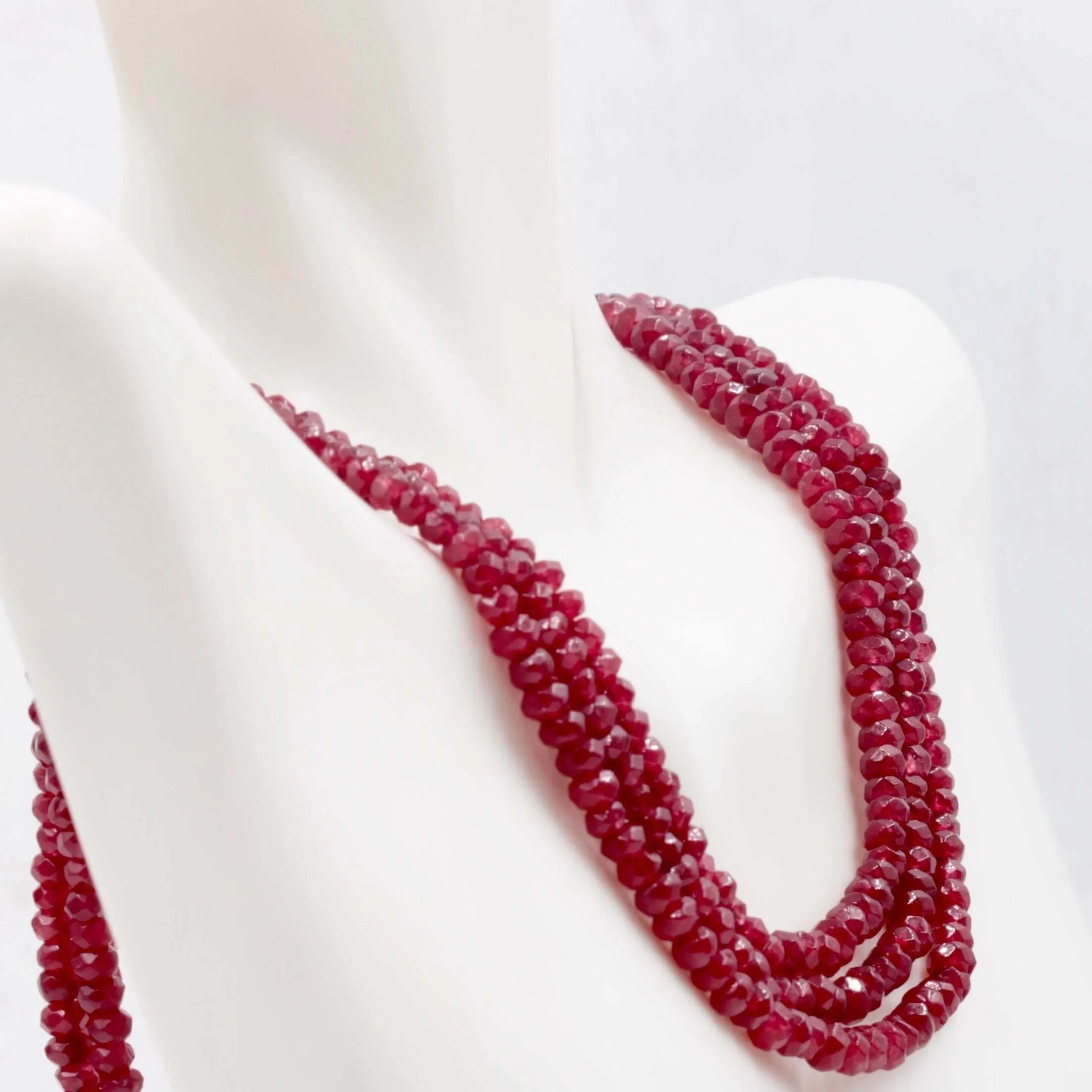 Natural Quartz Necklace Ruby Quartz Red Quartz Necklace Red Quartz Beads Red Gemstone Quartz stone beaded necklace SKU:113267,113268