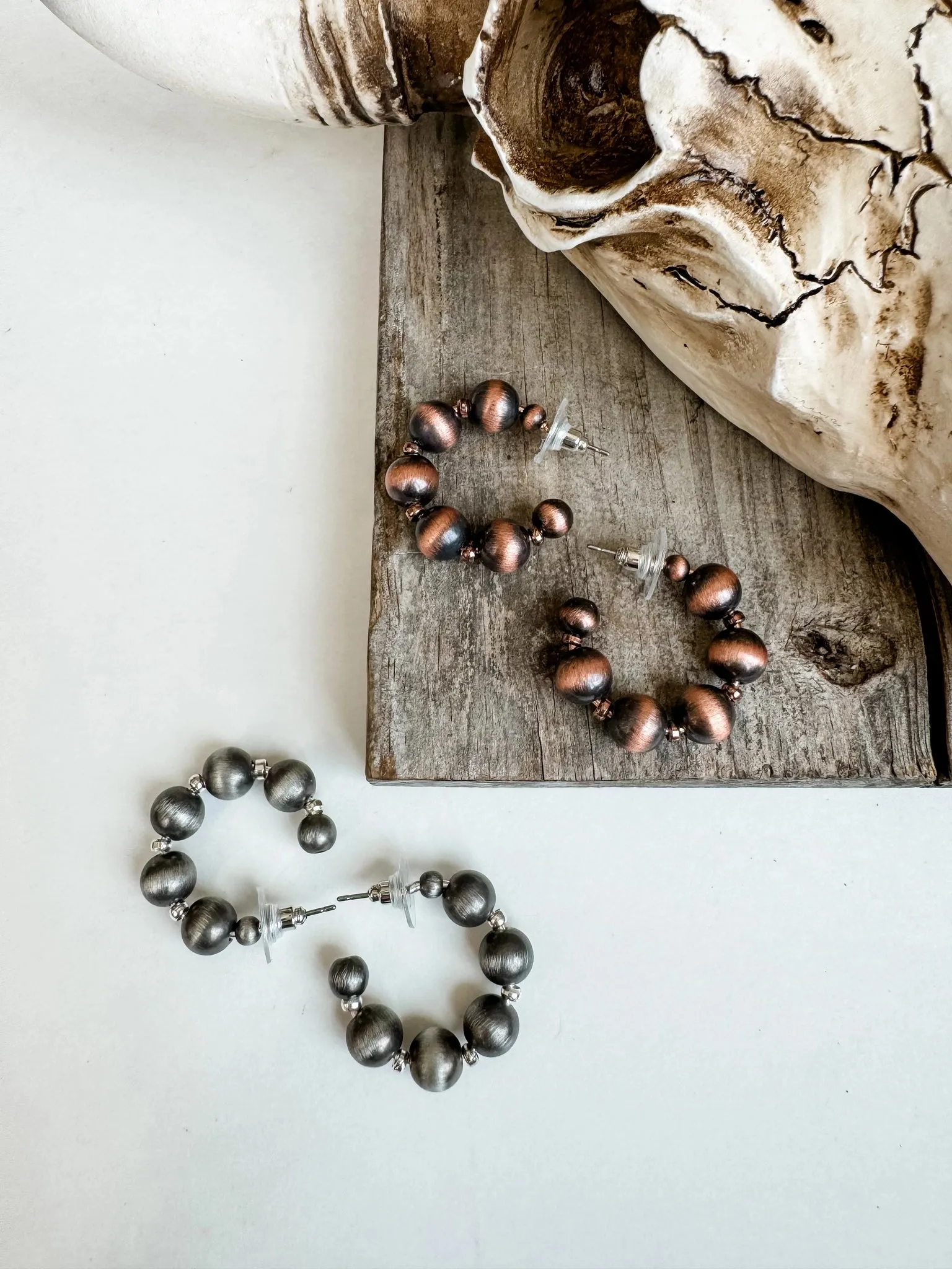 Navajo Pearl Hoop Earrings