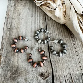 Navajo Pearl Hoop Earrings