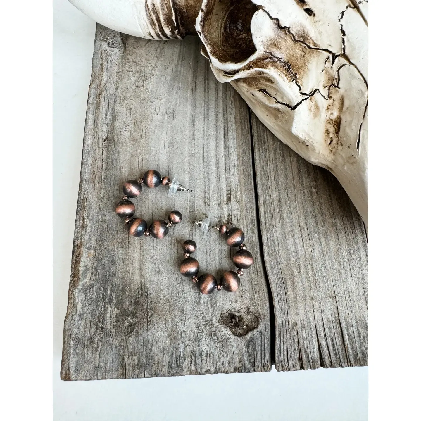 Navajo Pearl Hoop Earrings