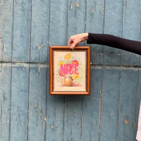 'NICE' Framed Floral Oli Painting