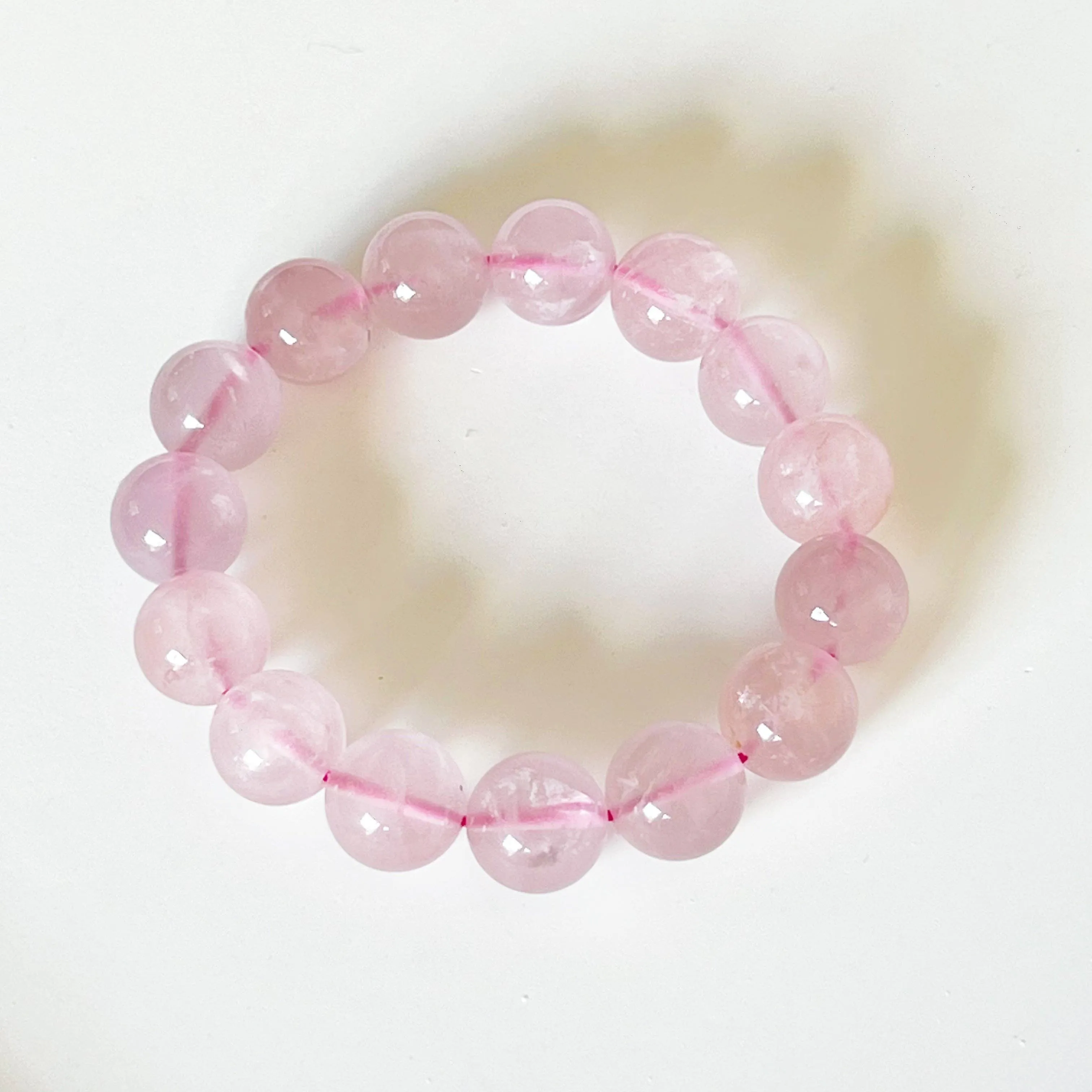 Ninaouity - Heart Chakra Natural Mozambique Rose Quartz Crystal Bracelet