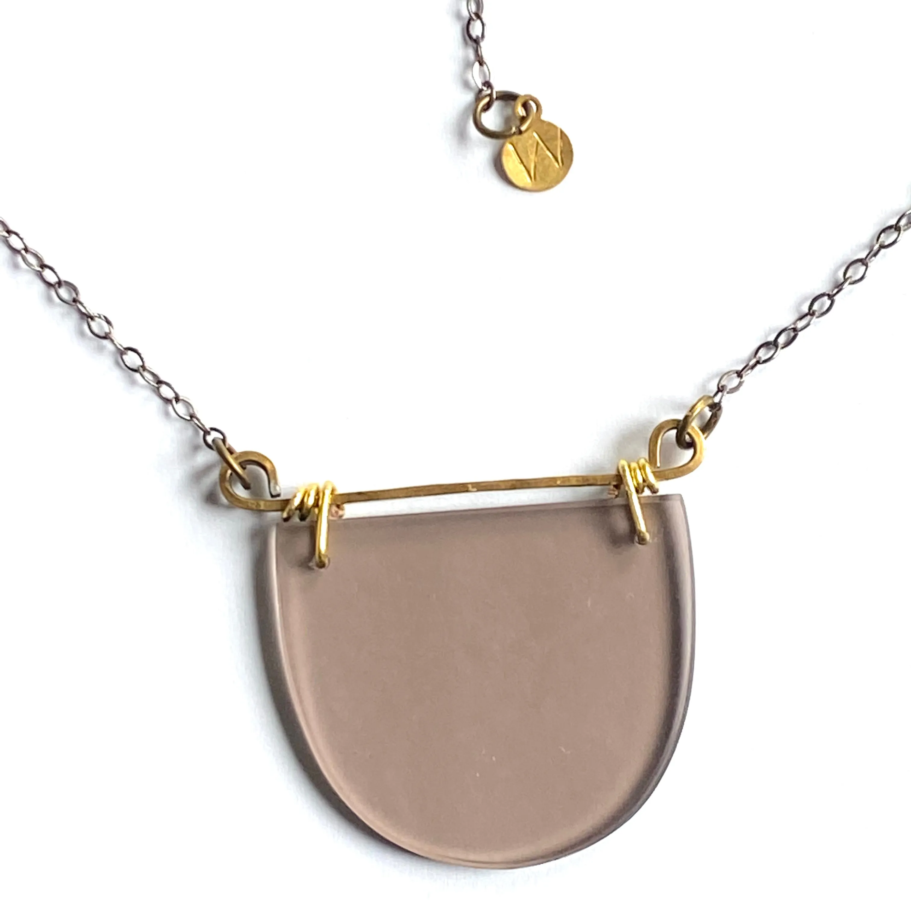 One of a kind smoky quartz necklace
