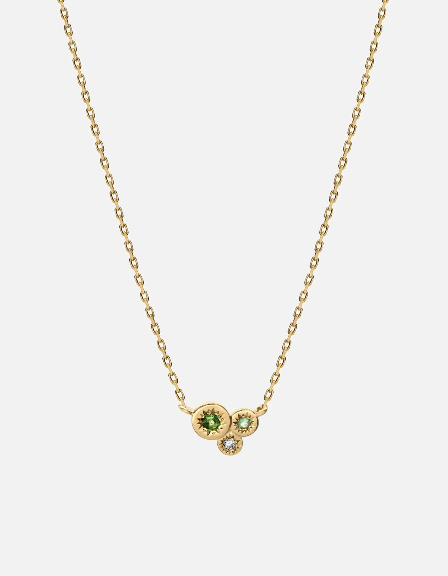 Ora Necklace, 14k Gold Pavé/Quartz