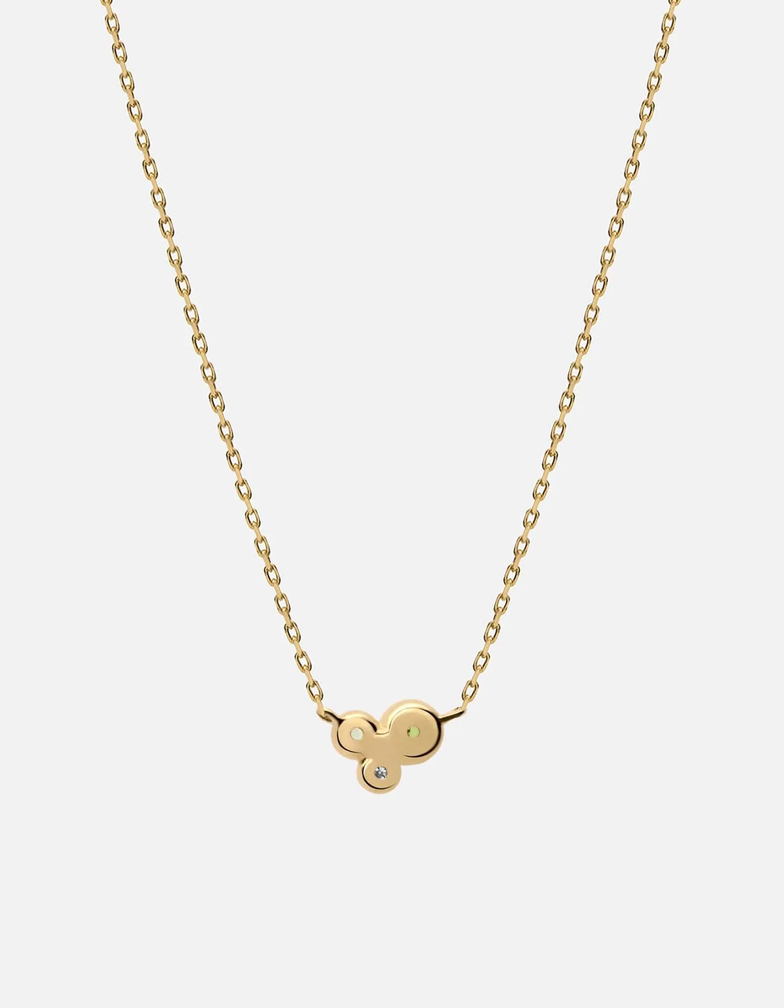 Ora Necklace, 14k Gold Pavé/Quartz