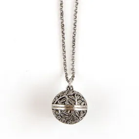 Orb Bridesmaid Flower Girl Locket Necklace with Chain