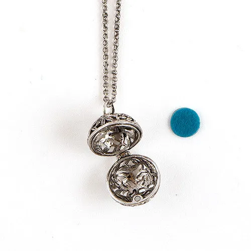 Orb Bridesmaid Flower Girl Locket Necklace with Chain