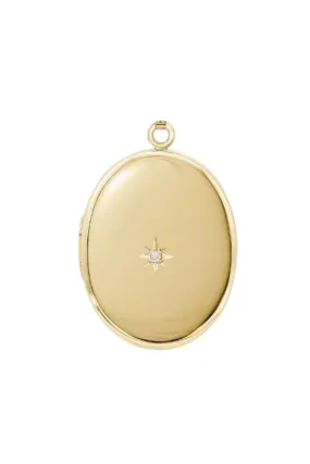 Oval Locket with Diamond
