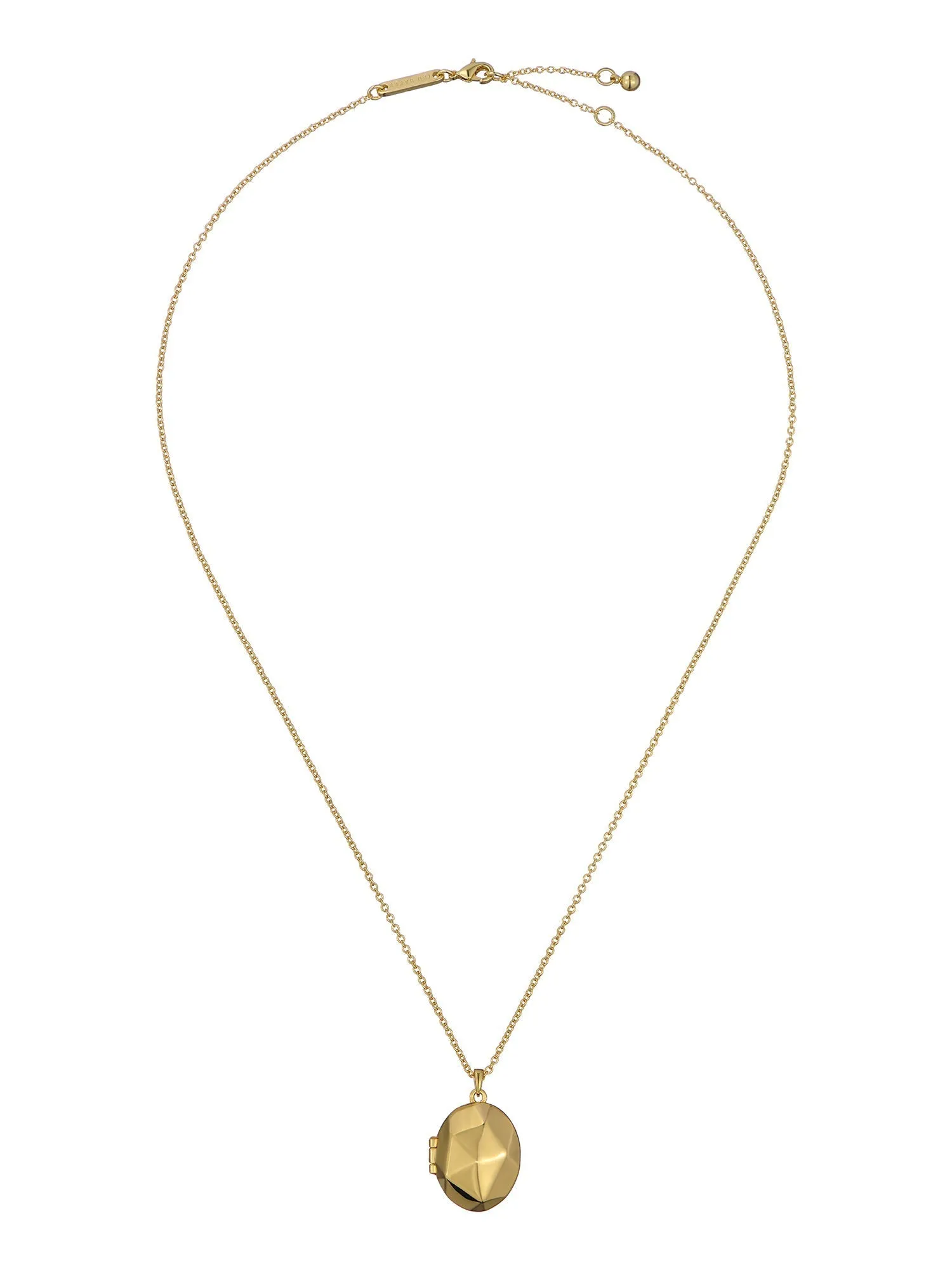 Pamel Pebble Stone Pendant Necklace Metal-Gold