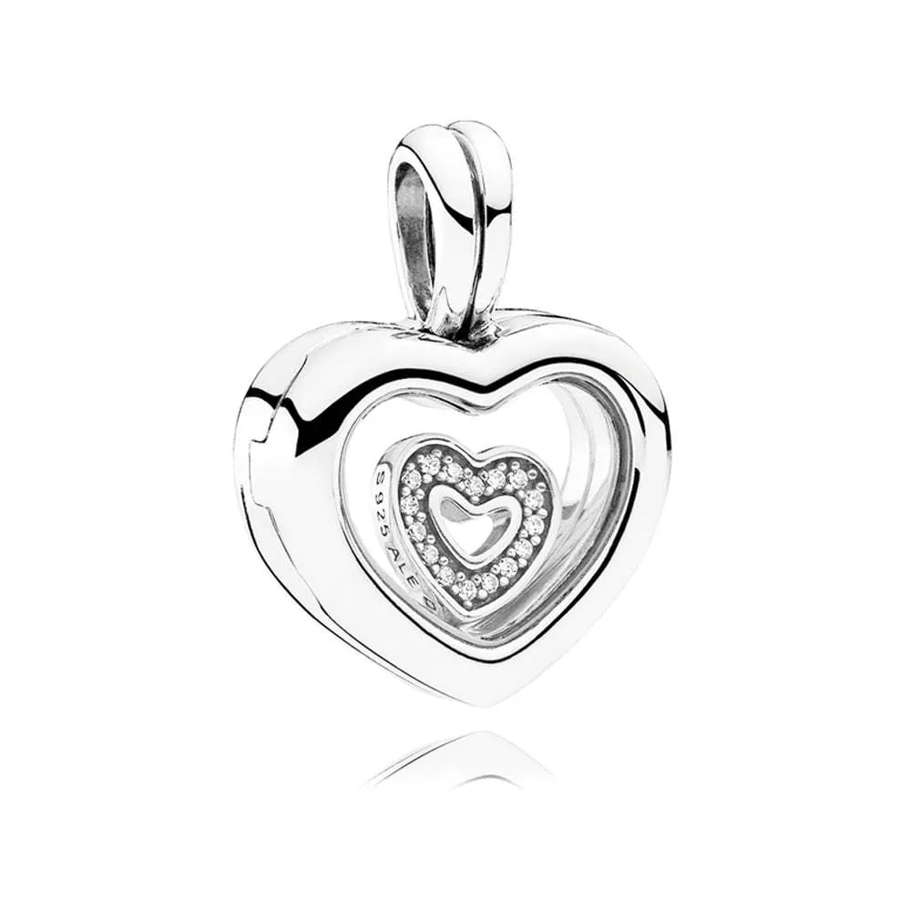 Pandora Heart Locket - Small #792111CZ