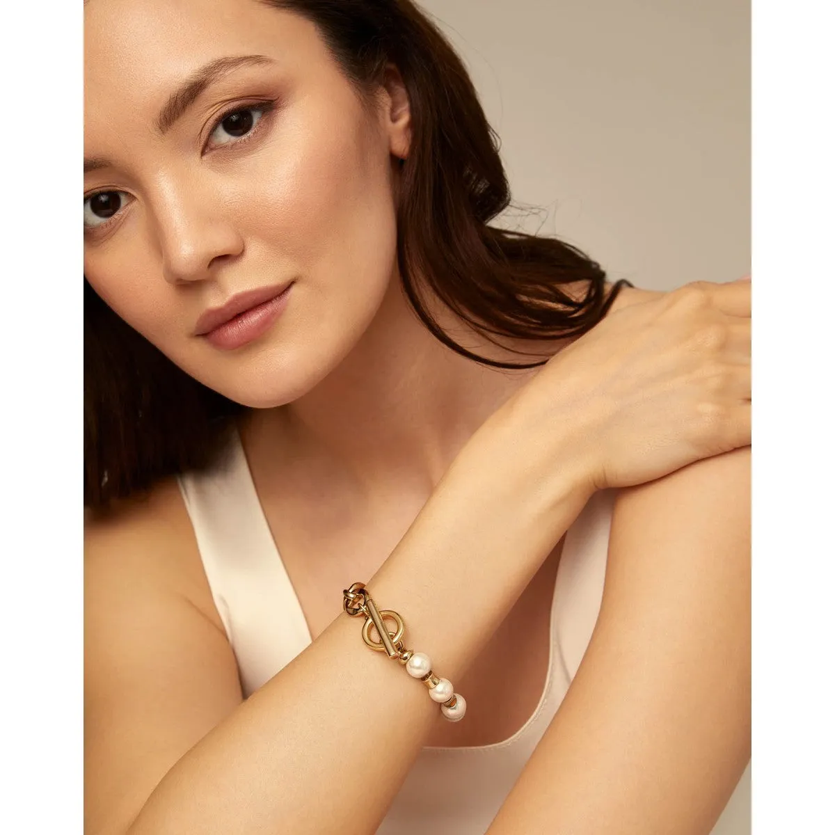 Pearl & Match Bracelet - Gold