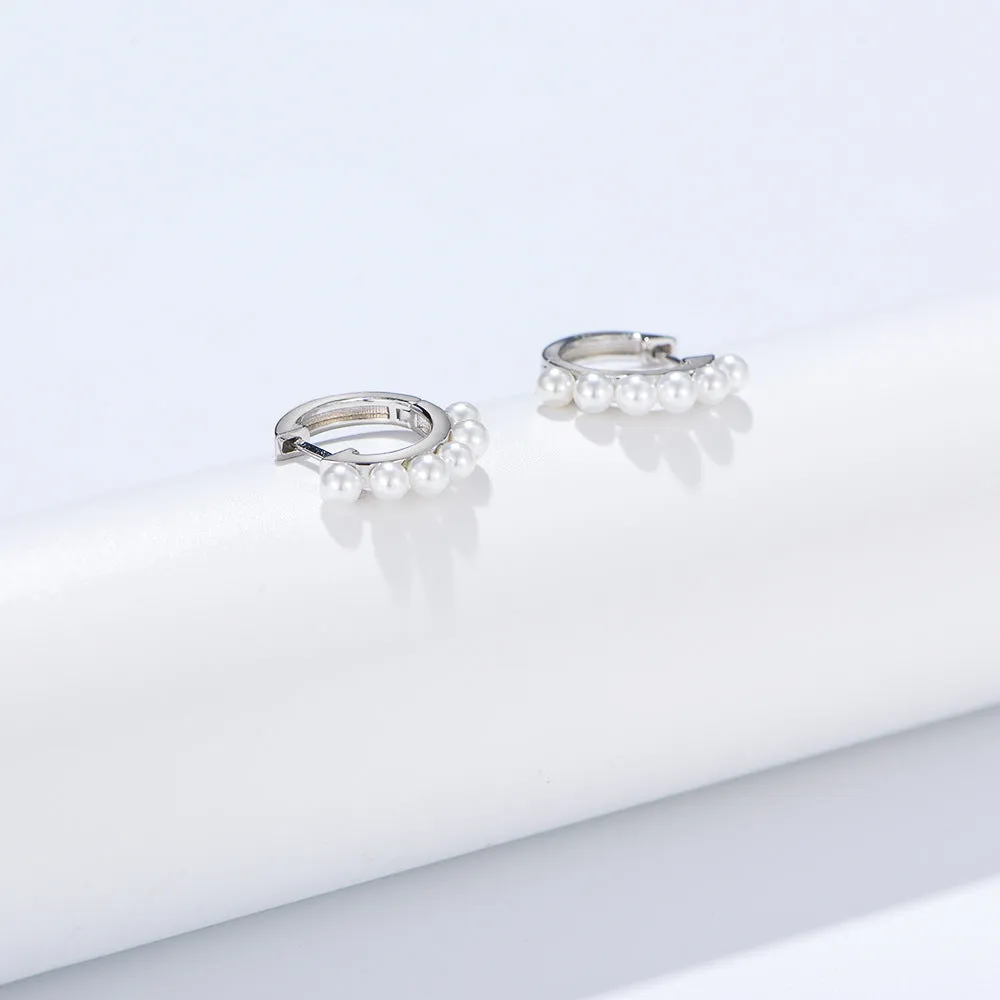 Pearl Earring Hoops 360 Pearl Earrings