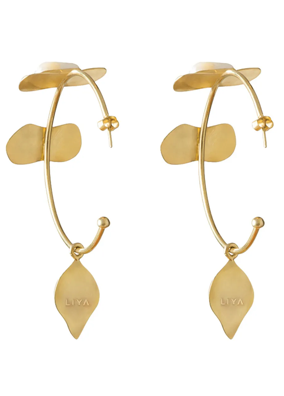 PEARL HOOP EARRINGS