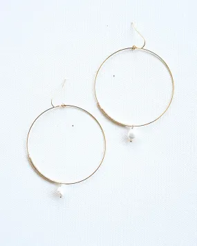 Pearl Hoop Earrings