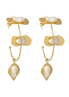 PEARL HOOP EARRINGS