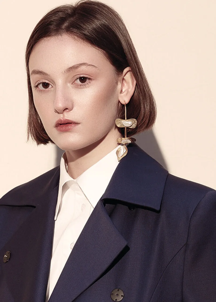PEARL HOOP EARRINGS