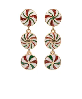 Peppermint Dangle Earring