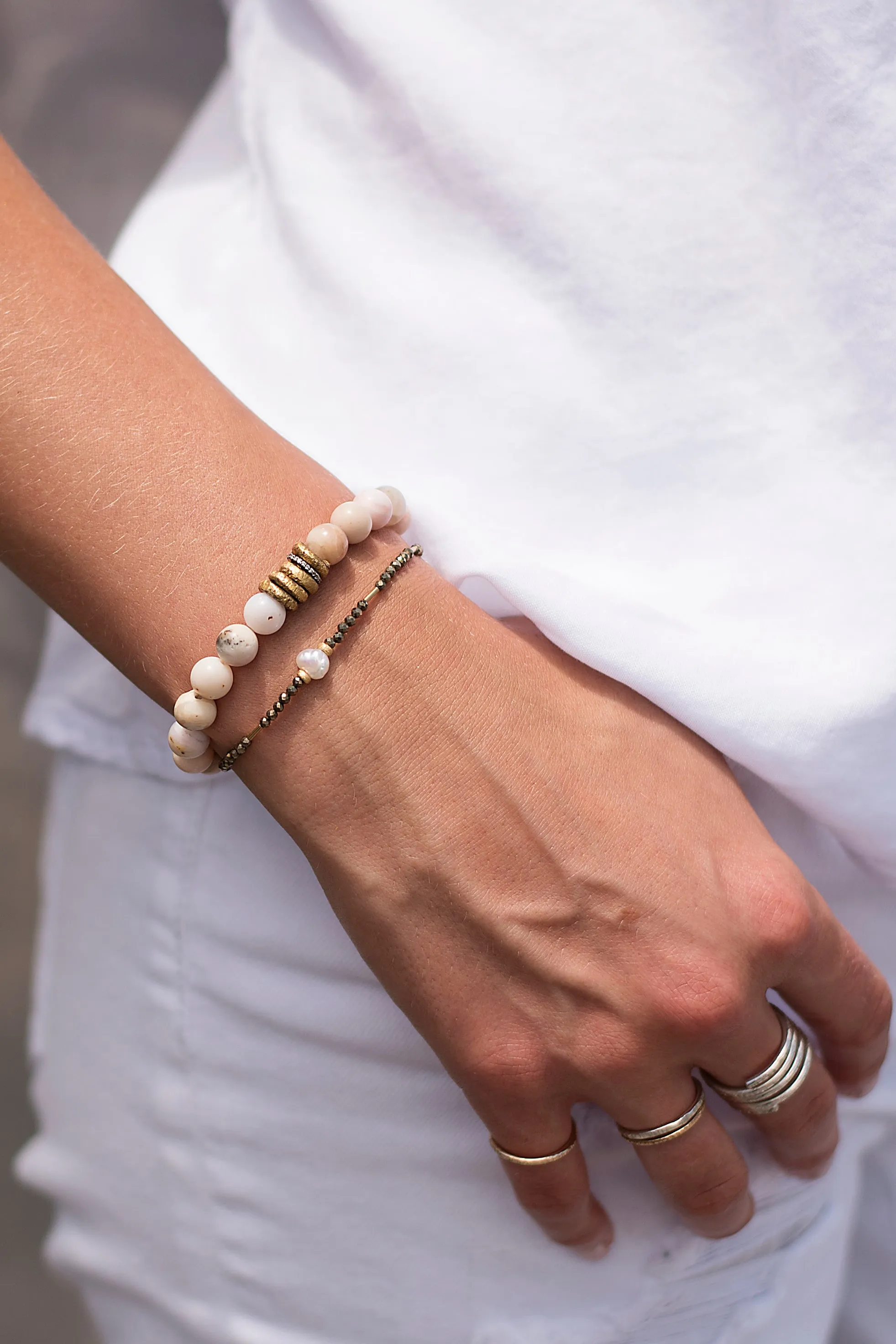 Pink Opal Sigma Bracelet