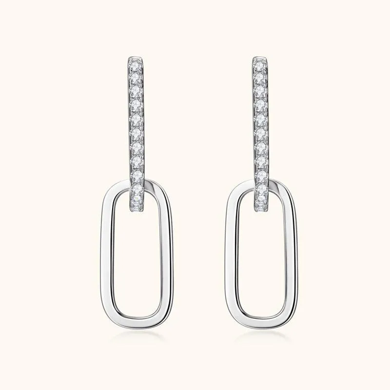 Premium Moissanite Pavé Drop Earrings