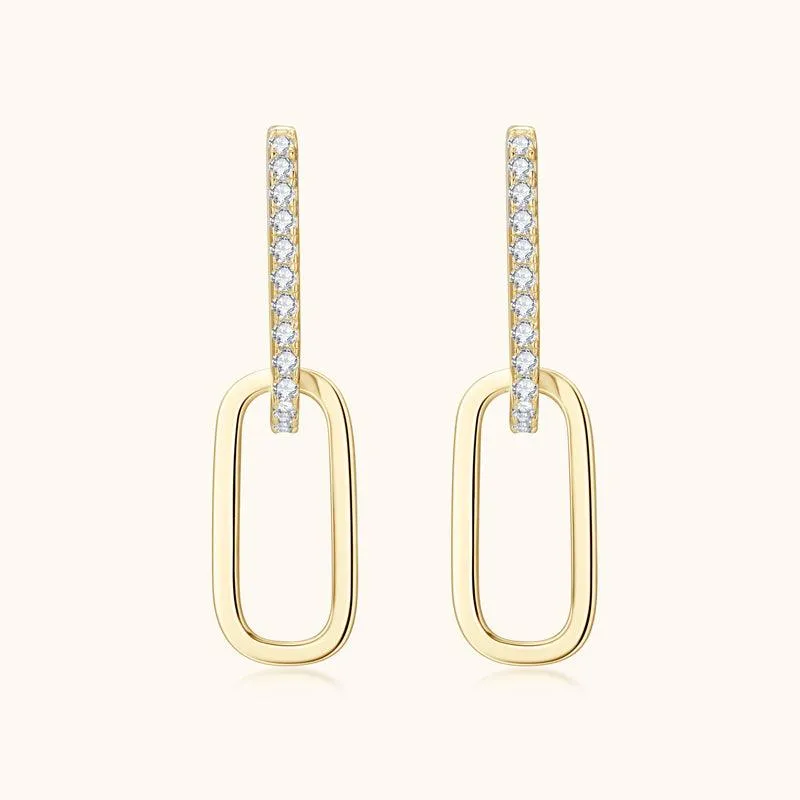 Premium Moissanite Pavé Drop Earrings
