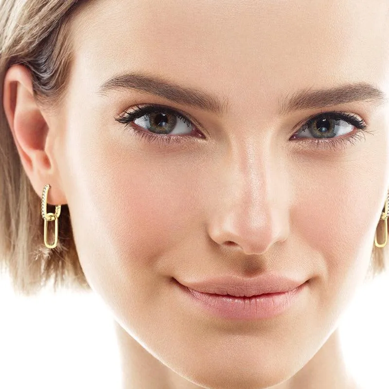 Premium Moissanite Pavé Drop Earrings