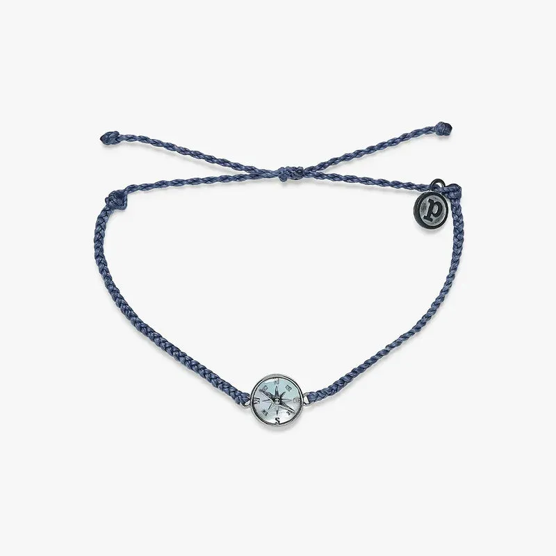 Pura Vida Mother of Pearl Compass Bracelet- Blue