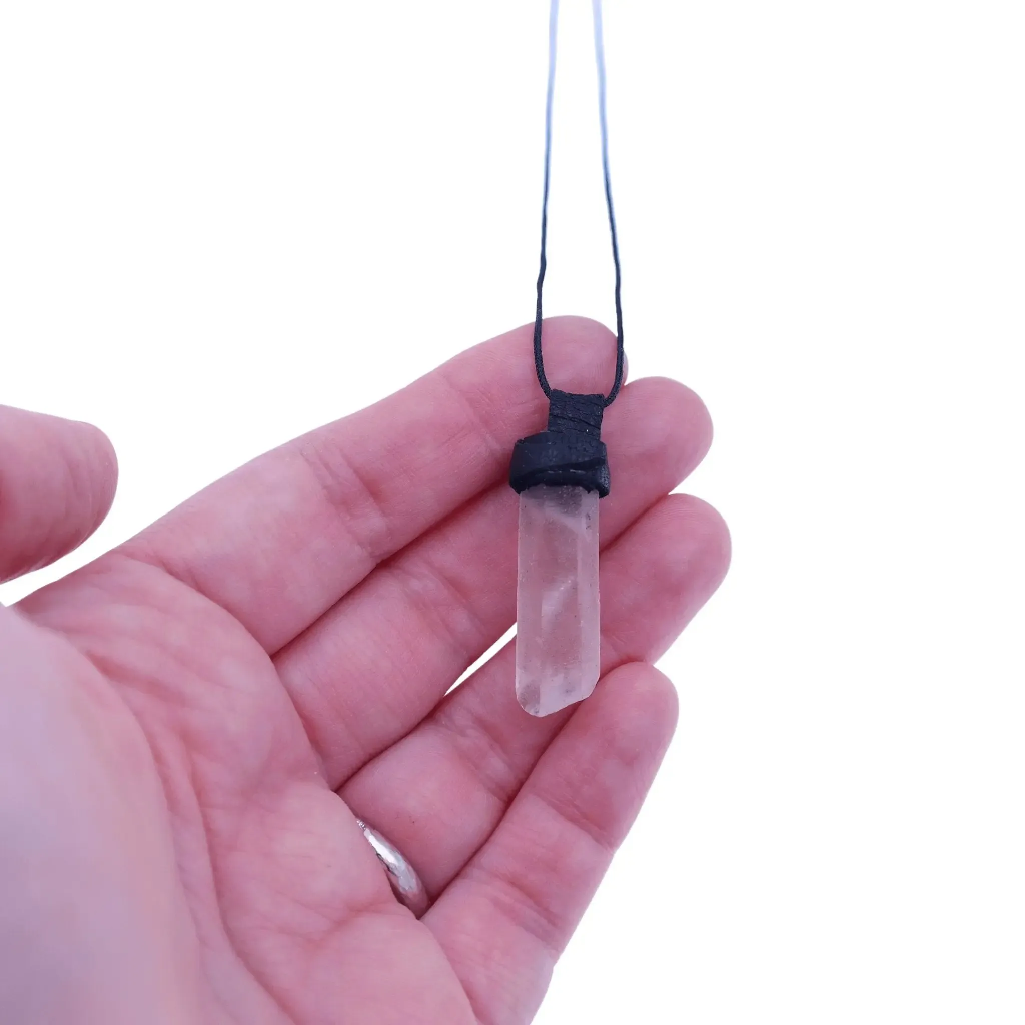 Raw Crystal Quartz Point Necklace For Him & For Her