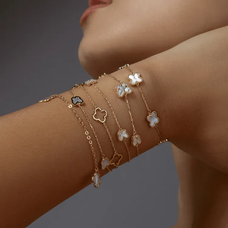 Real Gold 3 VC Plain Hollow Bracelet 3350 (17 CM) BR1708