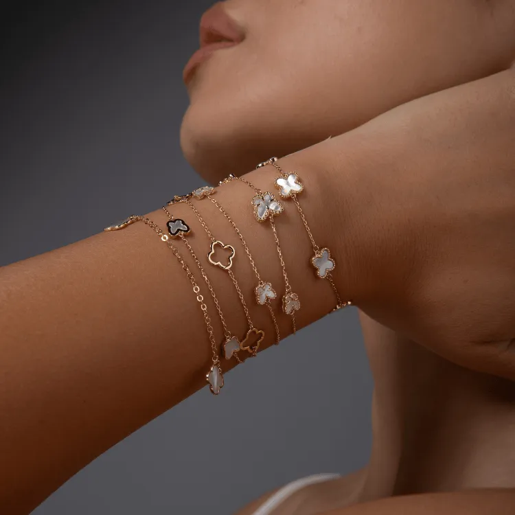 Real Gold 3 VC Plain Hollow Bracelet 3350 (17 CM) BR1708