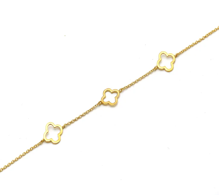 Real Gold 3 VC Plain Hollow Bracelet 3350 (17 CM) BR1708