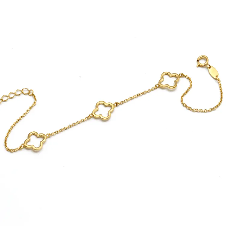 Real Gold 3 VC Plain Hollow Bracelet 3350 (17 CM) BR1708