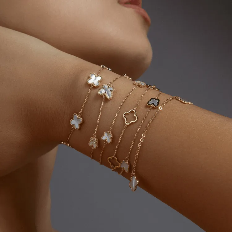 Real Gold 3 VC Plain Hollow Bracelet 3350 (17 CM) BR1708