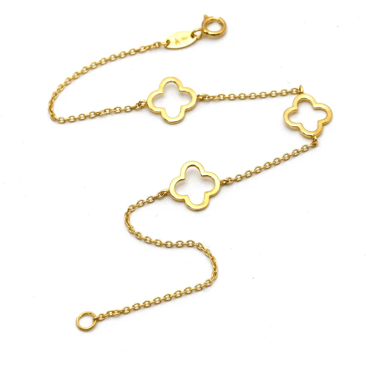 Real Gold 3 VC Plain Hollow Bracelet 3350 (17 CM) BR1708